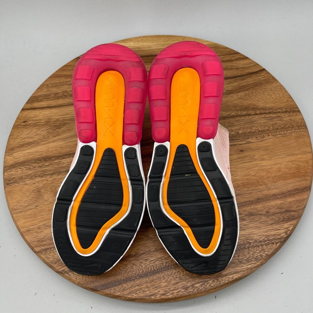 Nike Air Max 270 Shoes Womens Size 9.5 Orange Red Pink Running Comfort Walking - Picture 7 of 9